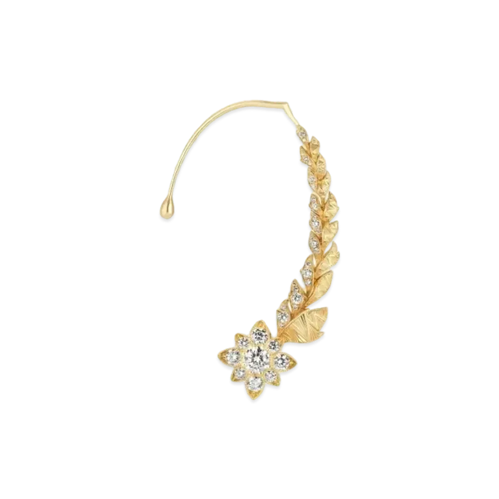 GUCCI Flora 18K Single Diamond Earrings "Gold"