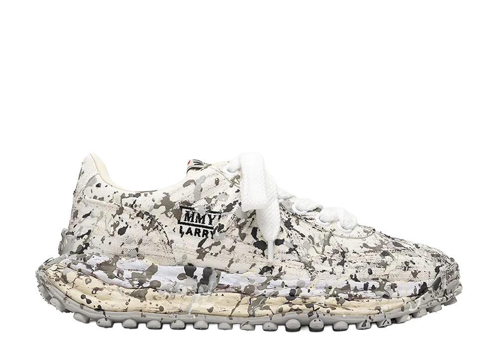 Maison MIHARA YASUHIRO LARRY OG Sole Sputtering Paint Canvas Low-top Sneakers "White"