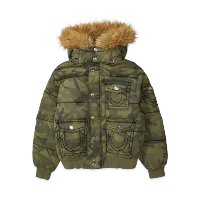 Supreme x True Religion Puffer Jacket "Woodland Camo"