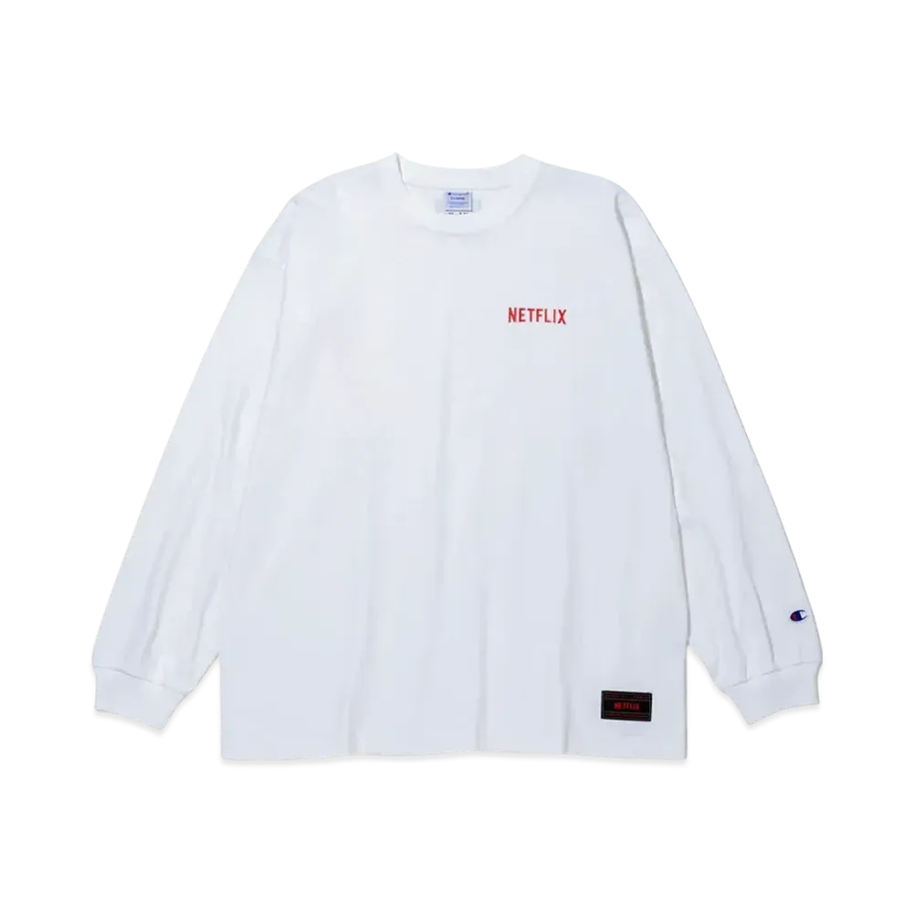 Netflix x V.A. x Champion L/S Tee 014 "White"