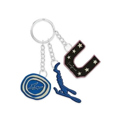 Travis Scott Cactus Jack For Fragment 3 Charm Keychain "Blue"