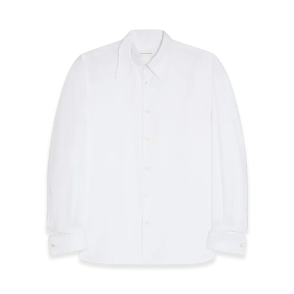 DRIES VAN NOTEN Adjustable Cotton Shirt "White"