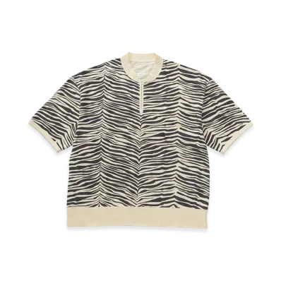 visvim Mondo Henley Zip S/S Quagga "LT.Yellow"