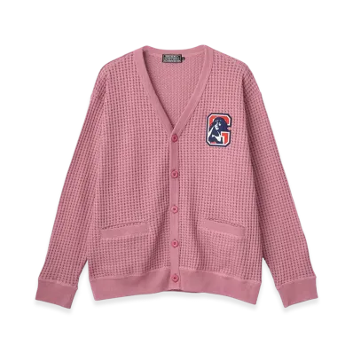 HYSTERIC GLAMOUR HG Laydown Patch Cardigan "Pink"