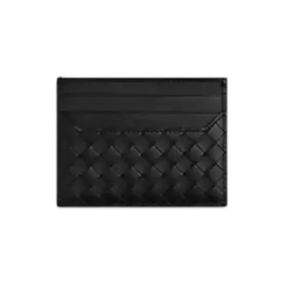 Bottega Veneta Intrecciato Piccolo Card Case "Black"