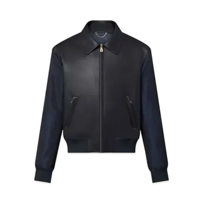 Louis Vuitton Leather Mix Blouson "Noir"