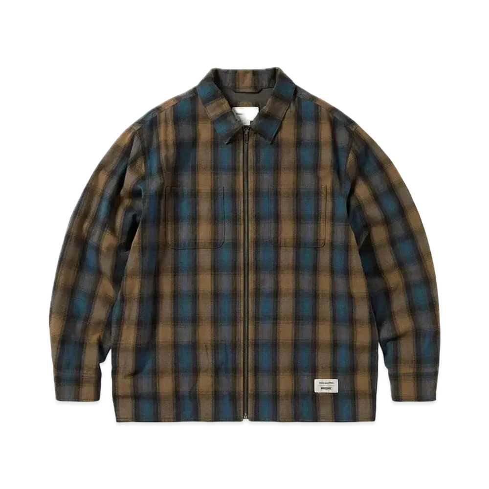 thisisneverthat Gore-Tex Windstopper Shaggy Check Shirt "Blue"