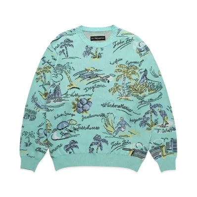 WACKO MARIA Jacquard Knit Sweater "Mint"