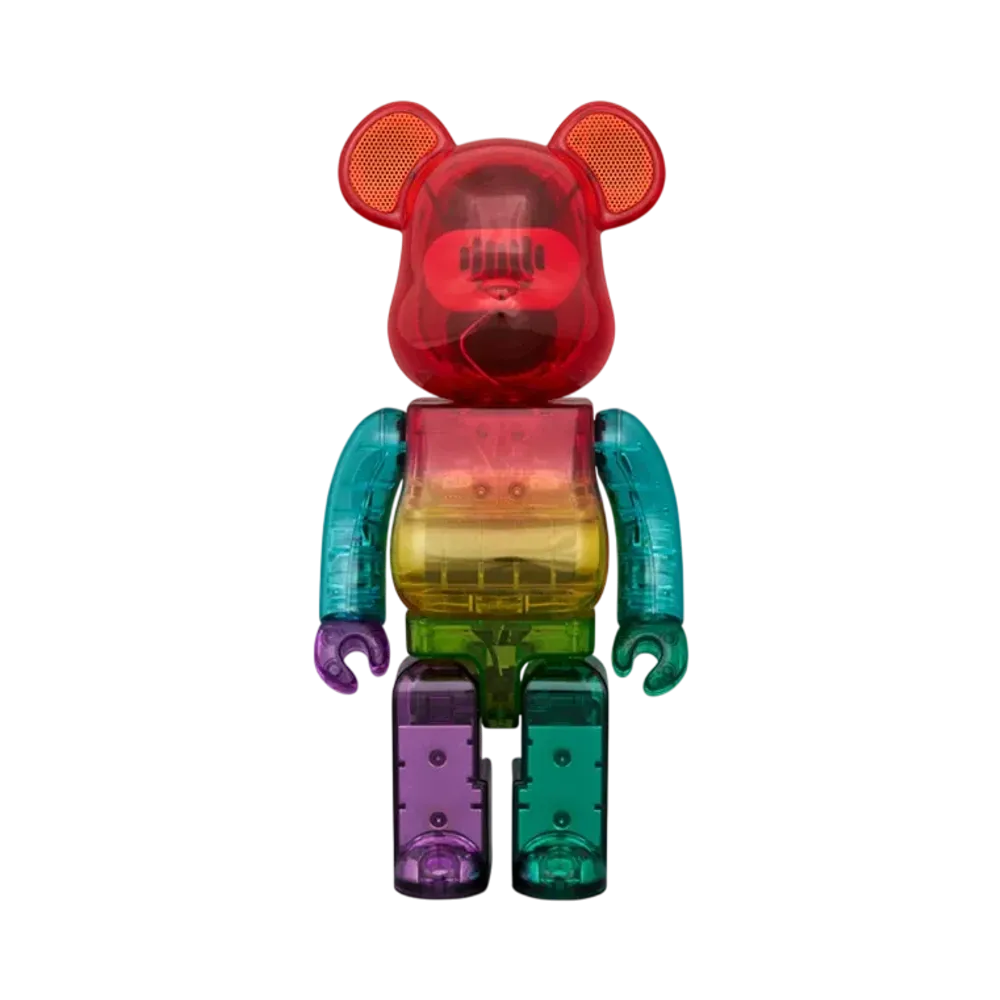 MEDICOM TOY "BEARBRICK" RINARO AUDIO RAINBOW 400% Portable Bluetooth Speaker