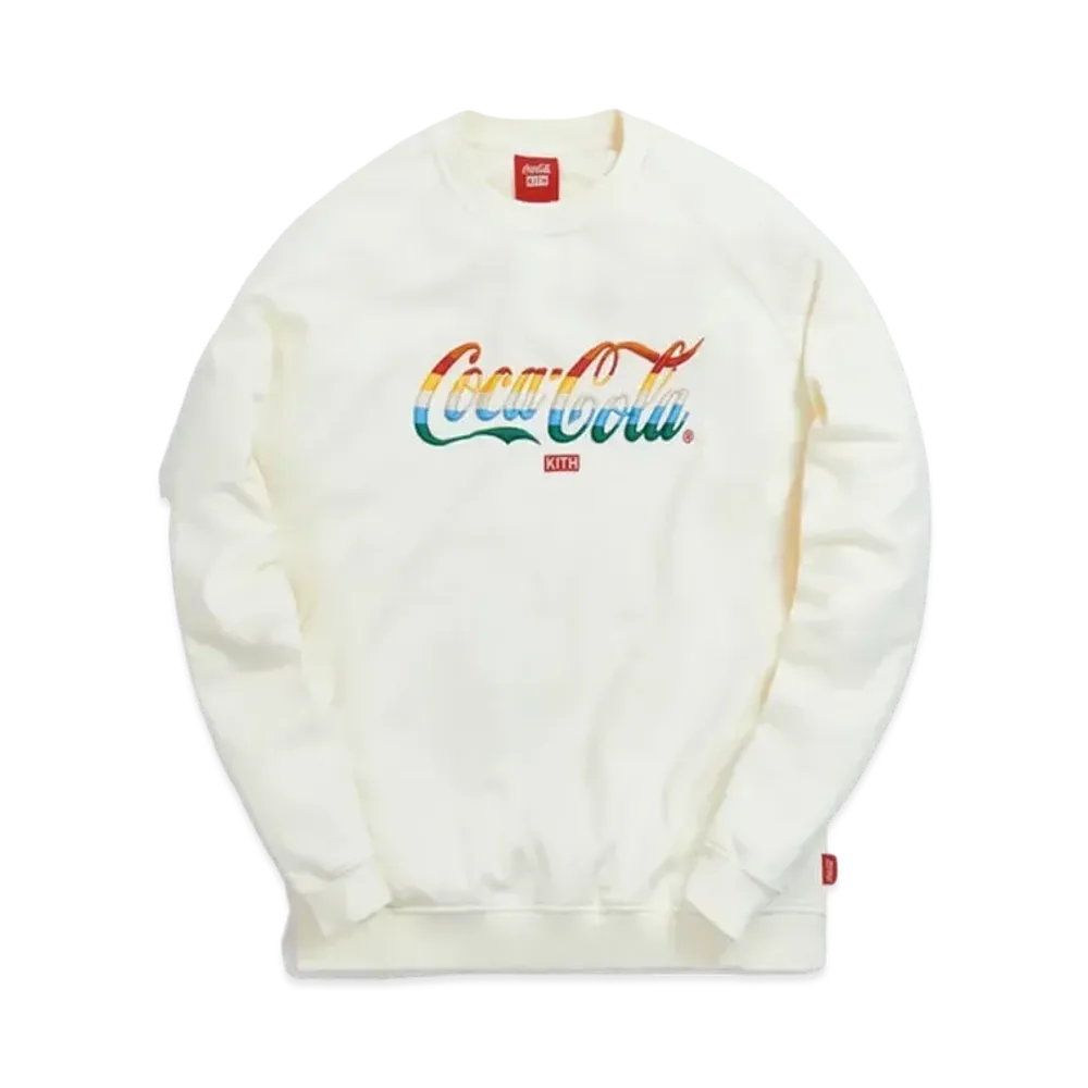 KITH Coca-Cola Striped Crewneck "Ivory"