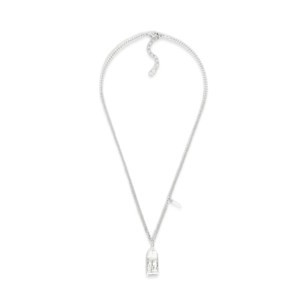 Dior & Otani Workshop Pendant Necklace Brass "Silver"