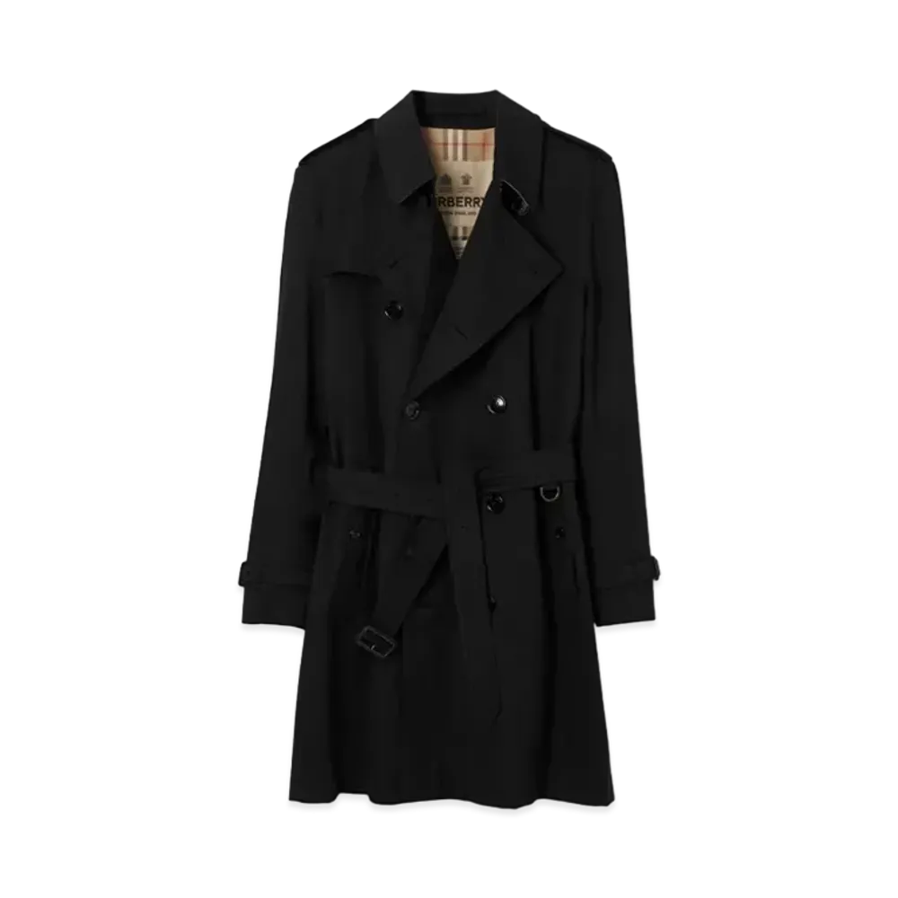 Burberry Men's Mid Length Kensington Heritage Trench Coat "Coal Blue"