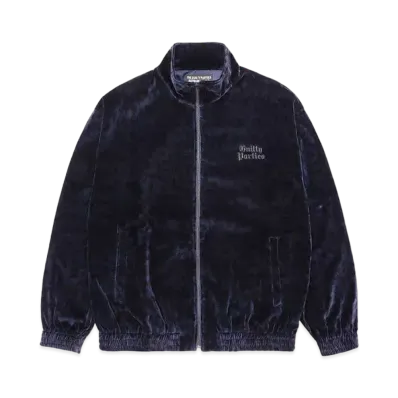 WACKO MARIA Leopard Velvet Track Jacket "Navy"