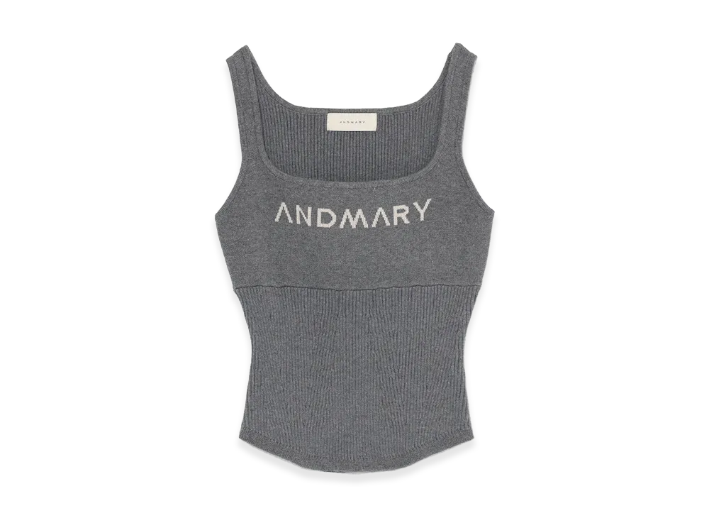 ANDMARY Women's Mary Logo Tank "Gray"