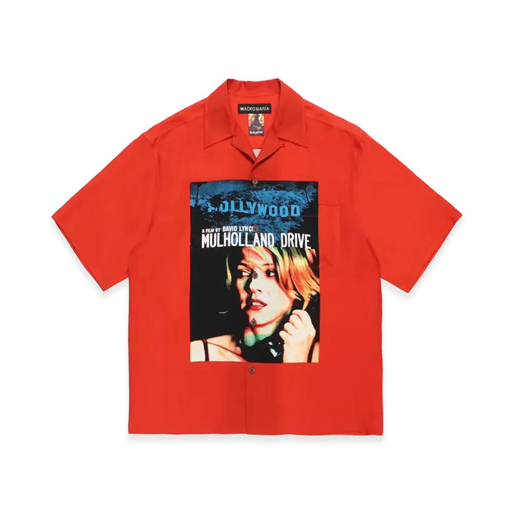 WACKO MARIA Mulholland Drive / 50's Open Collar Shirt "Red"