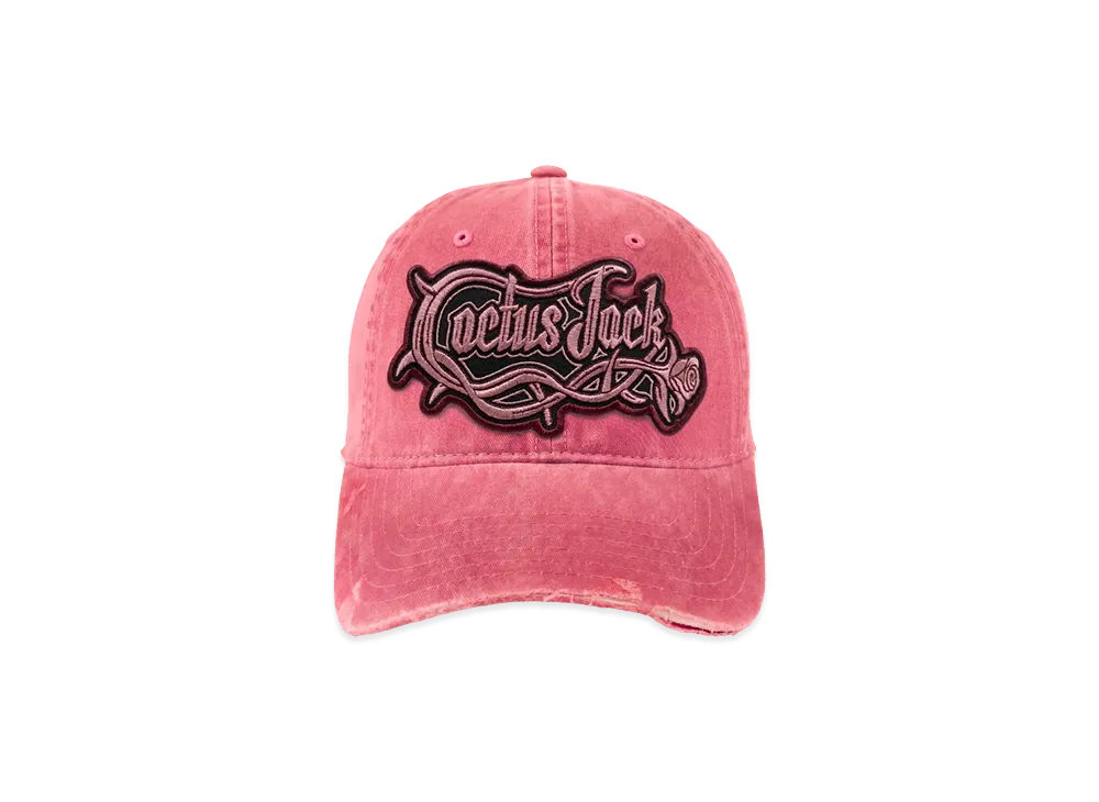 Travis Scott Cactus Jack x Nike Distressed Pink Patch Logo Hat "Pink"
