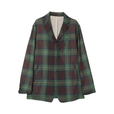 NEEDLES Pin Lapel 2B Jacket - W/N Madras Check "Green"
