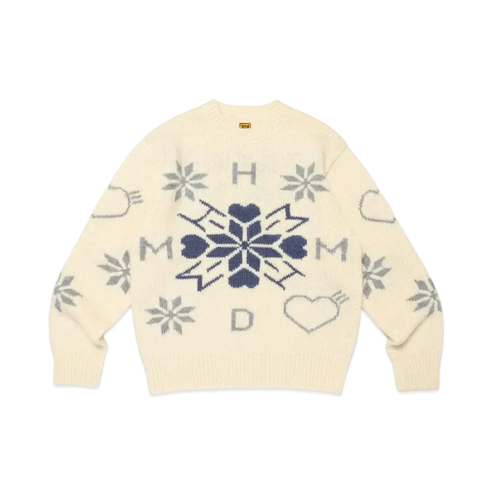 HUMAN MADE Snowflake Knit Sweater "White"