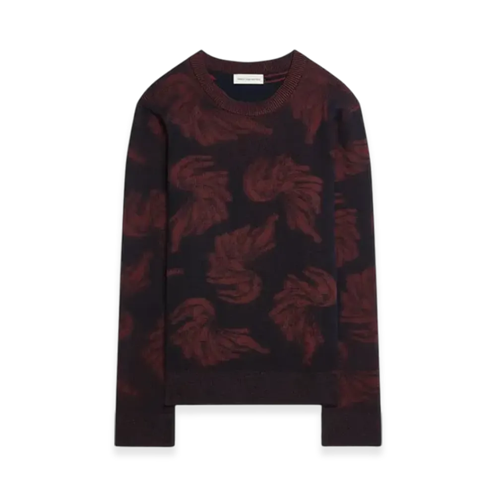DRIES VAN NOTEN Jacquard Sweater "Navy"