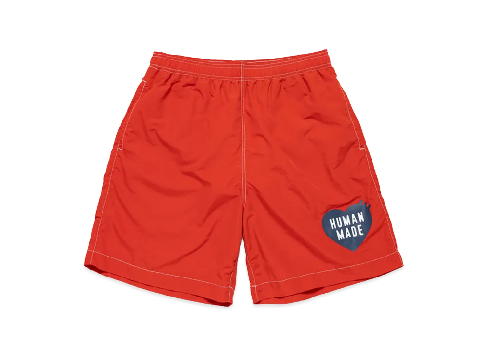 HUMAN MADE Swim Shorts "Red"