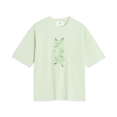 Maison Kitsune Lady Fox Boxy T-shirt "Laurel Green"