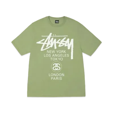 Stussy World Tour T-Shirt 2023 "Moss"