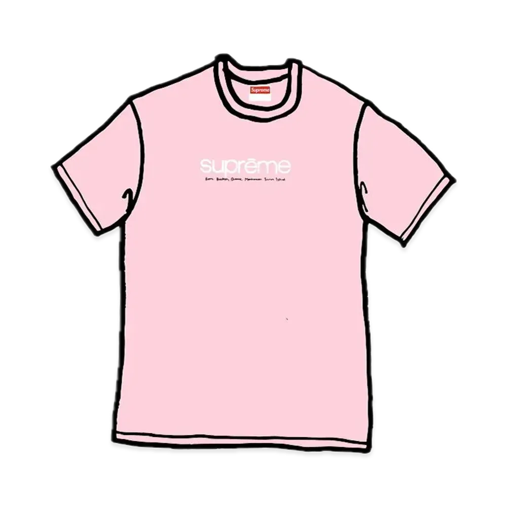 シュプリーム ファイブ ボロー Tシャツ "ピンク"