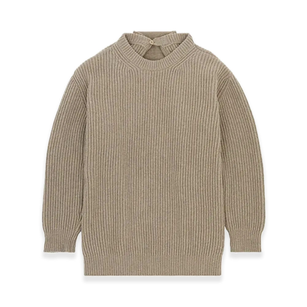 MM6 Maison Margiela Wool Blend Sweater Dress "Pink Beige"