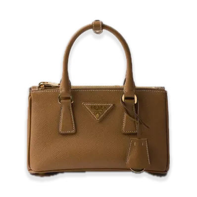 PRADA Saffiano Leather Mini Bag "Camel"