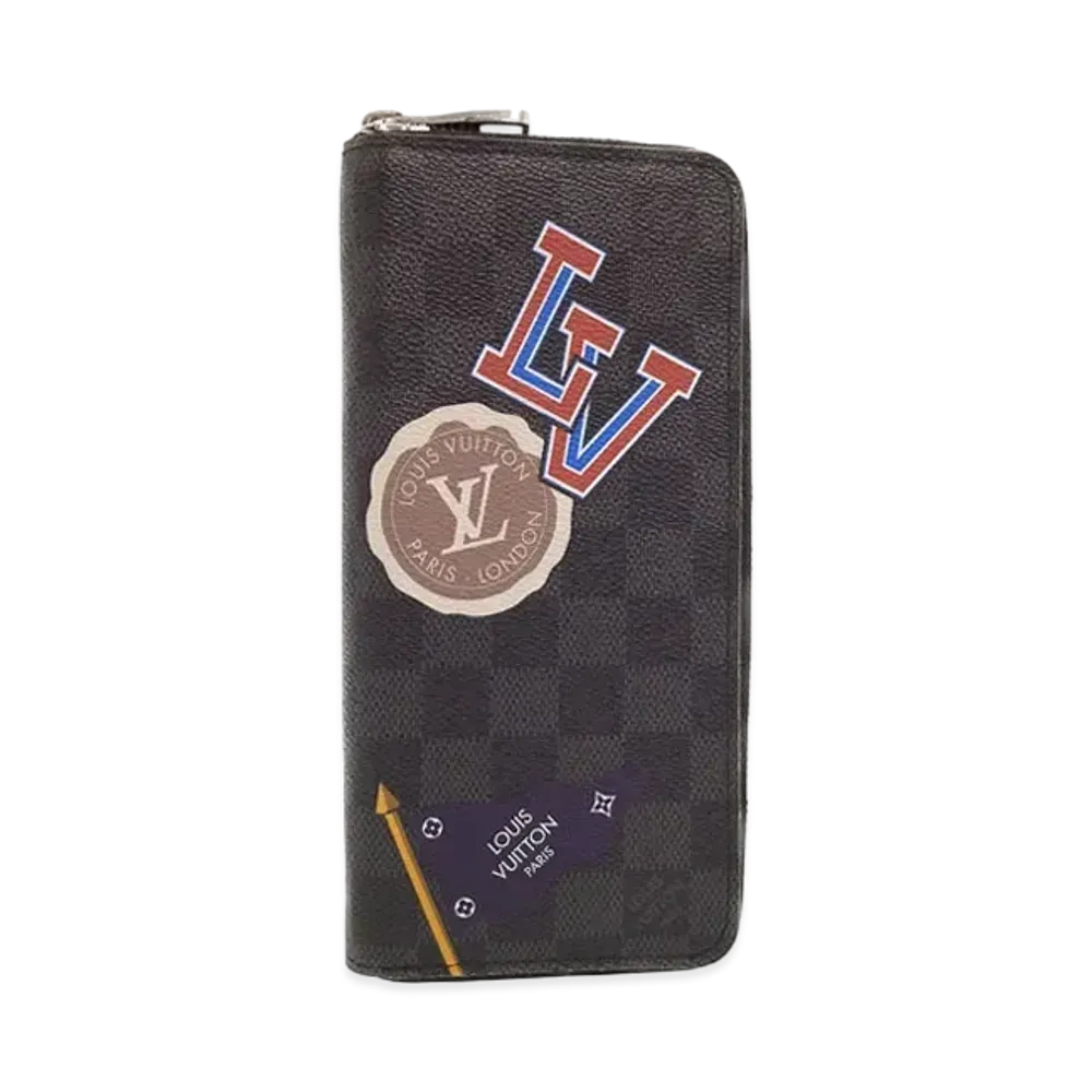 Louis Vuitton Damier Graphite Stickers Zippy Wallet Vertical