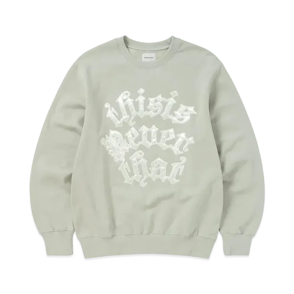 thisisneverthat Fortuna Applique Crewneck "Stone"