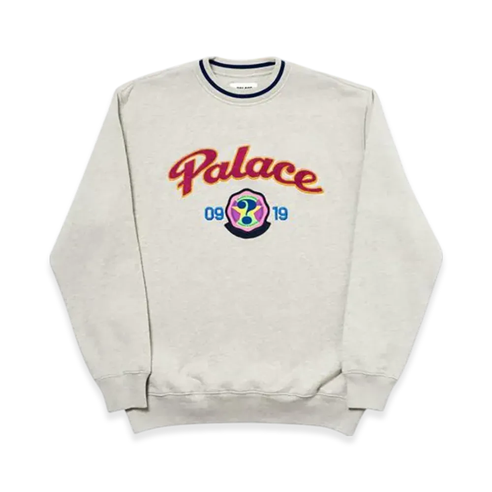 PALACE Hi-Sport Crew "Grey Marl"