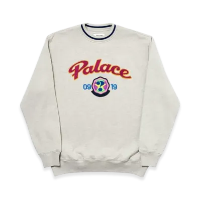 PALACE Hi-Sport Crew "Grey Marl"