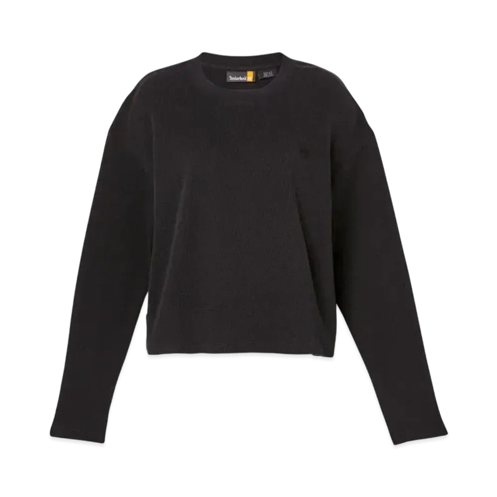Timberland Ladies Long Sleep Waffle Tee "Black"
