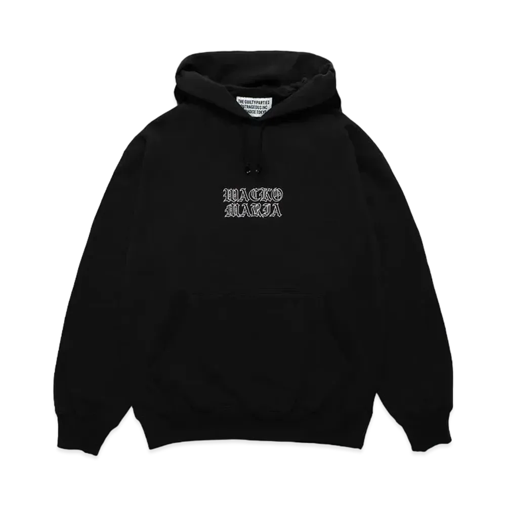 WACKO MARIA Middle Weight Hooded Sweat Shirt "Black"