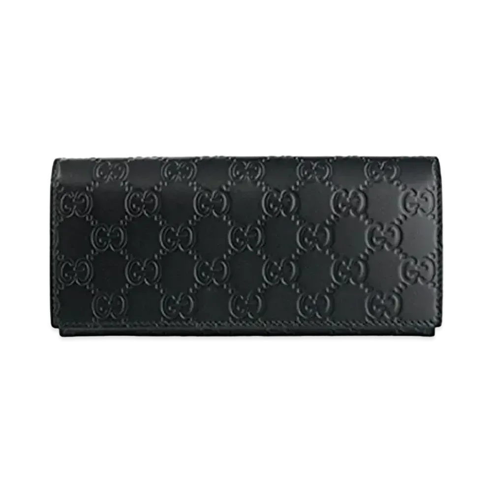 GUCCI Signature Long Coin Wallet "Black"
