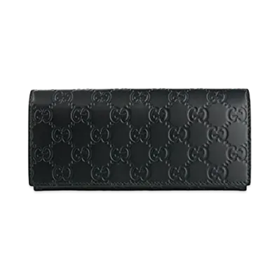 GUCCI Signature Long Coin Wallet "Black"