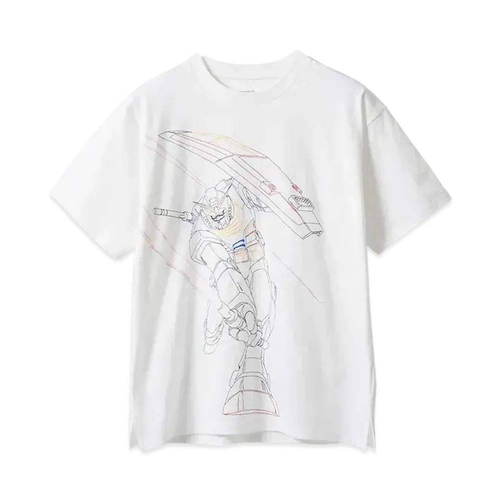 graniph x STRICT-G/Mobile Suit Gundam Beam Saber Big Silhouette T-Shirt "White"
