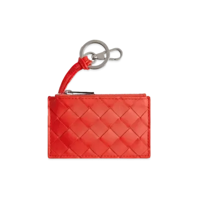 Bottega Veneta Key Pouch "Tomato"
