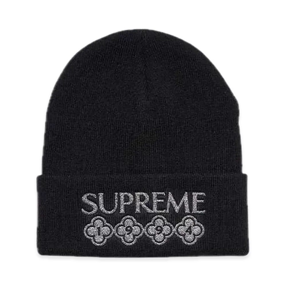 Supreme Glitter Beanie "Black"