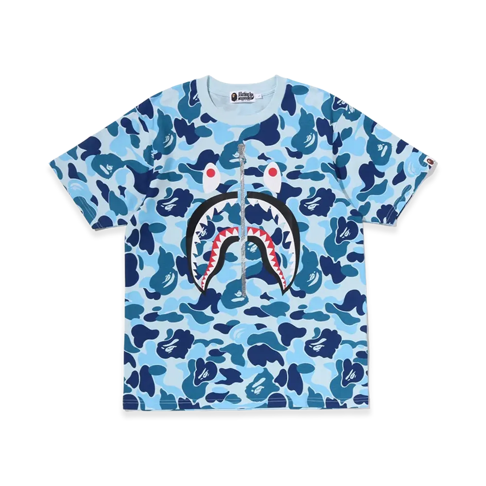 A BATHING APE ABC Camo Shark Tee "Blue"