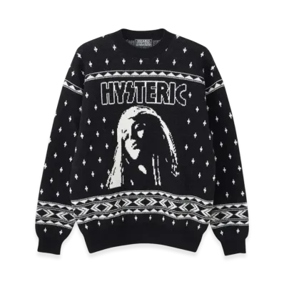 HYSTERIC GLAMOUR HYS Nordic Jacquard Sweater "Black"