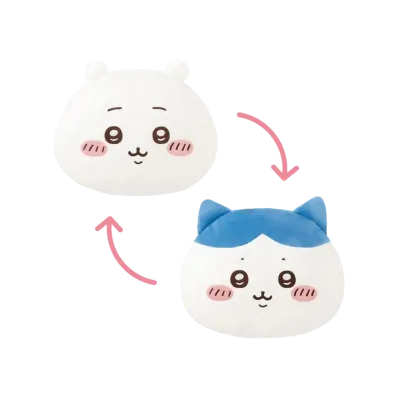 Gray Parka Service -Chiikawa Mochifuwa Collection- C Prize Reversible face cushion Chiikawa/Hachiware