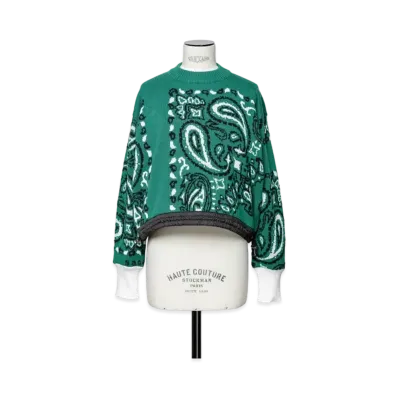 sacai Bandana Knit Pullover "Green"