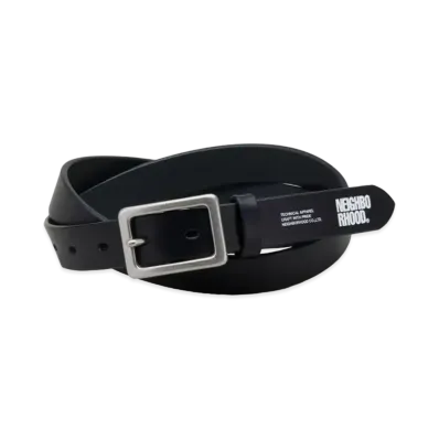 NEIGHBORHOOD Leather Narrow Belt "Black"