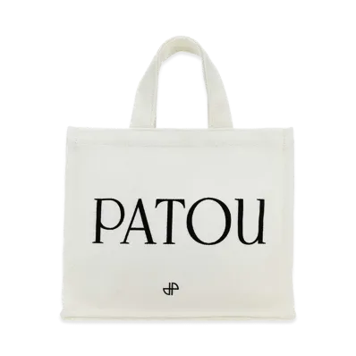 PATOU Women's Cotton Shopping Bag "White"