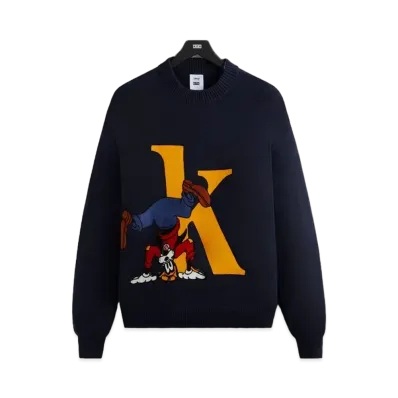 Kith x Disney Mickey & Friends Goofy K Crewneck Sweater "Nocturnal"