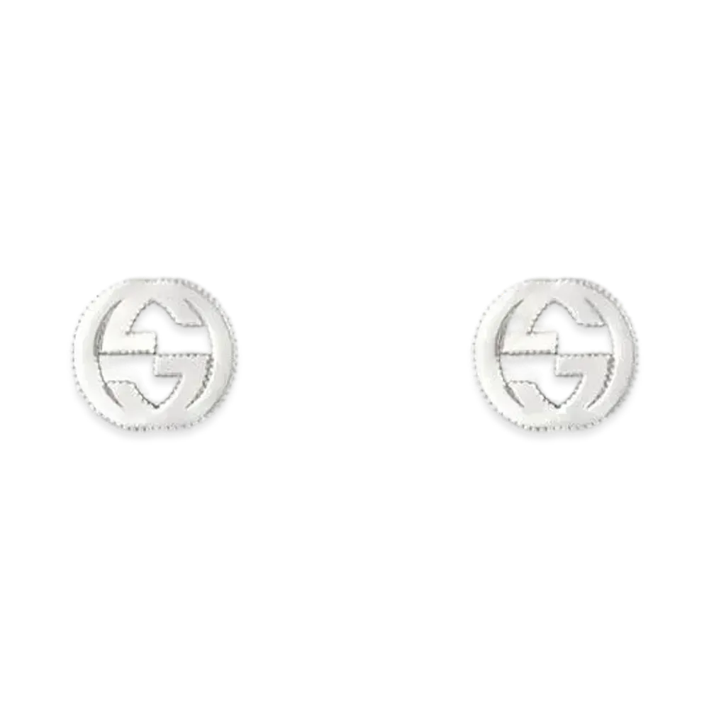 GUCCI Interlocking G Earrings In Silver