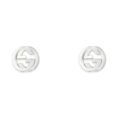 GUCCI Interlocking G Earrings In Silver