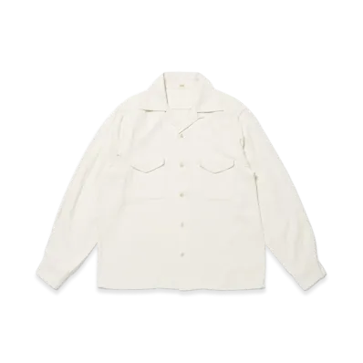 T.T Taiga Takahashi LOT.101 Open Collar Shirt "Ivory"